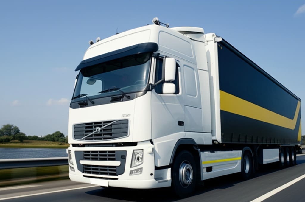 Camion per traslochi internazionali che viaggia tra Italia e Olanda