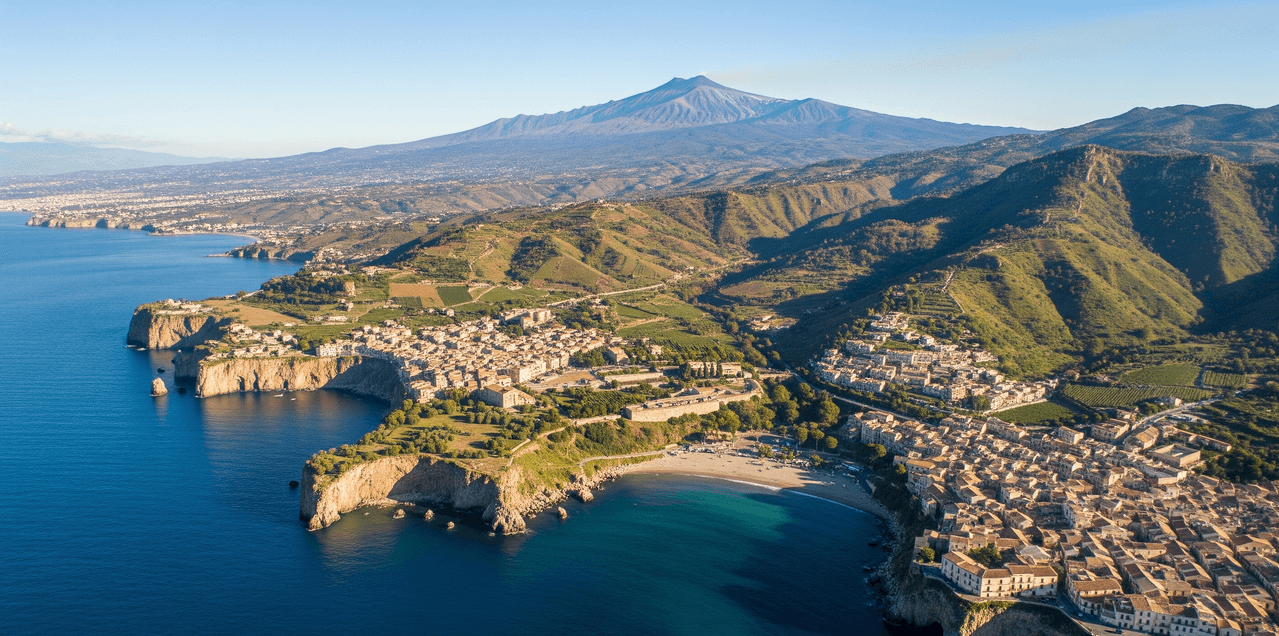 Map of Sicily with the main provinces covered by the removals service