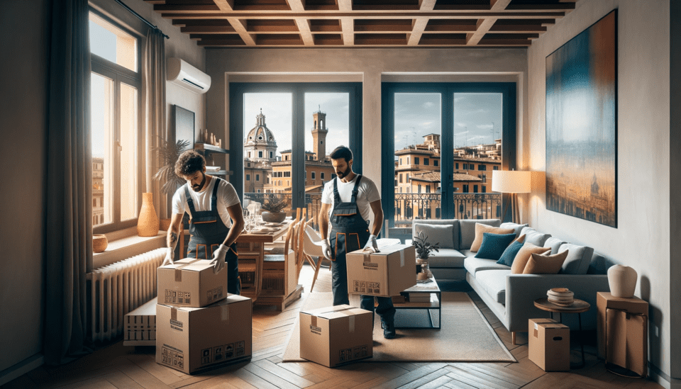 Team di traslocatori professionisti a Roma