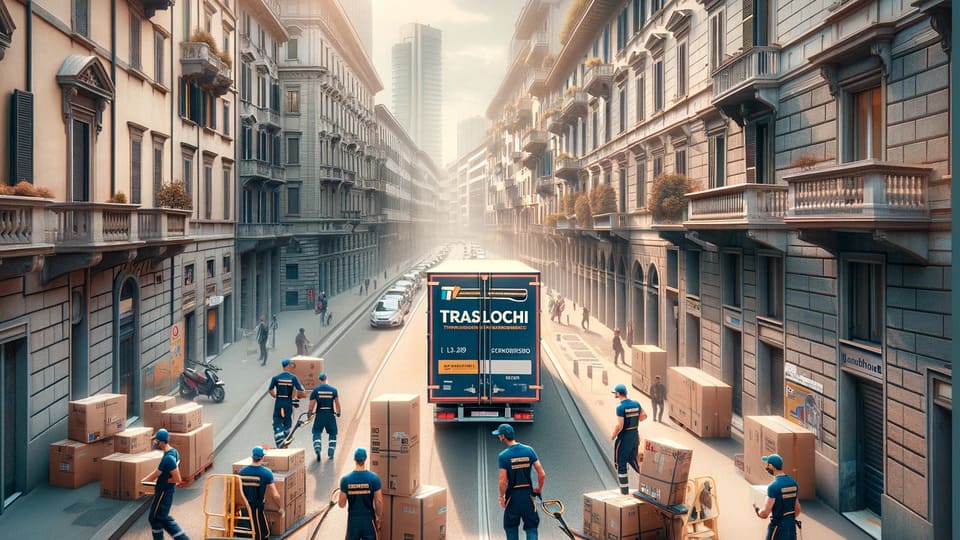 Camion di trasloco di Traslochi.Net pronto per servire un altro cliente soddisfatto a Milano